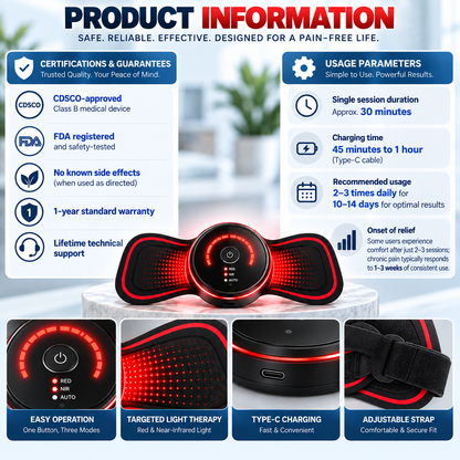 🔥Mirevane™ Red Light Therapy Device — A wearable red light therapy device designed to help relieve joint and muscle pain.