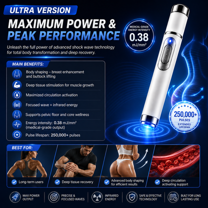 💥Ultrasonic Shock Wave Therapy Massager——Enhances bust and lifts buttocks. Fuel Muscle Growth.Boost Circulation. Relieve Pain.