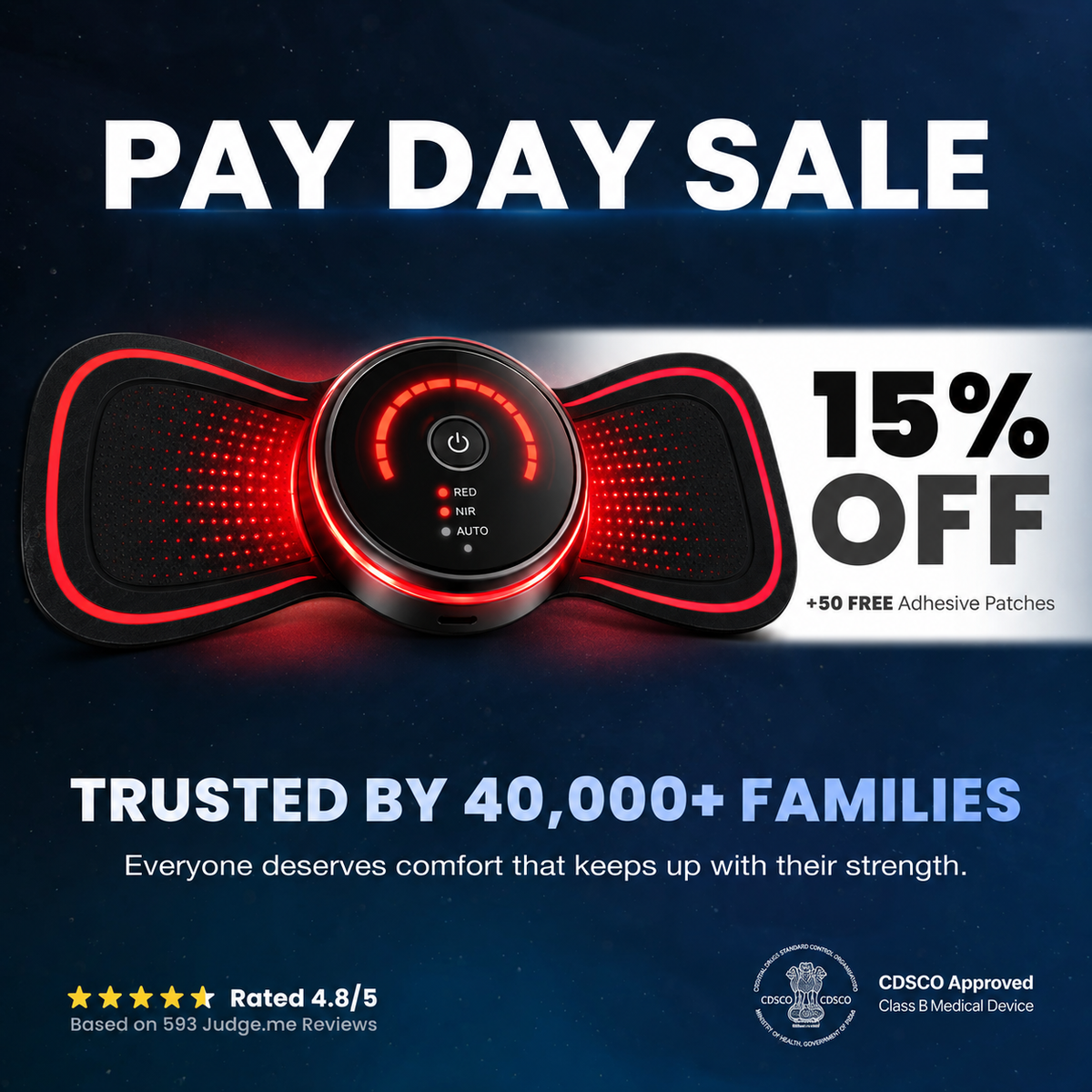 🔥Mirevane™ Red Light Therapy Device — A wearable red light therapy device designed to help relieve joint and muscle pain.