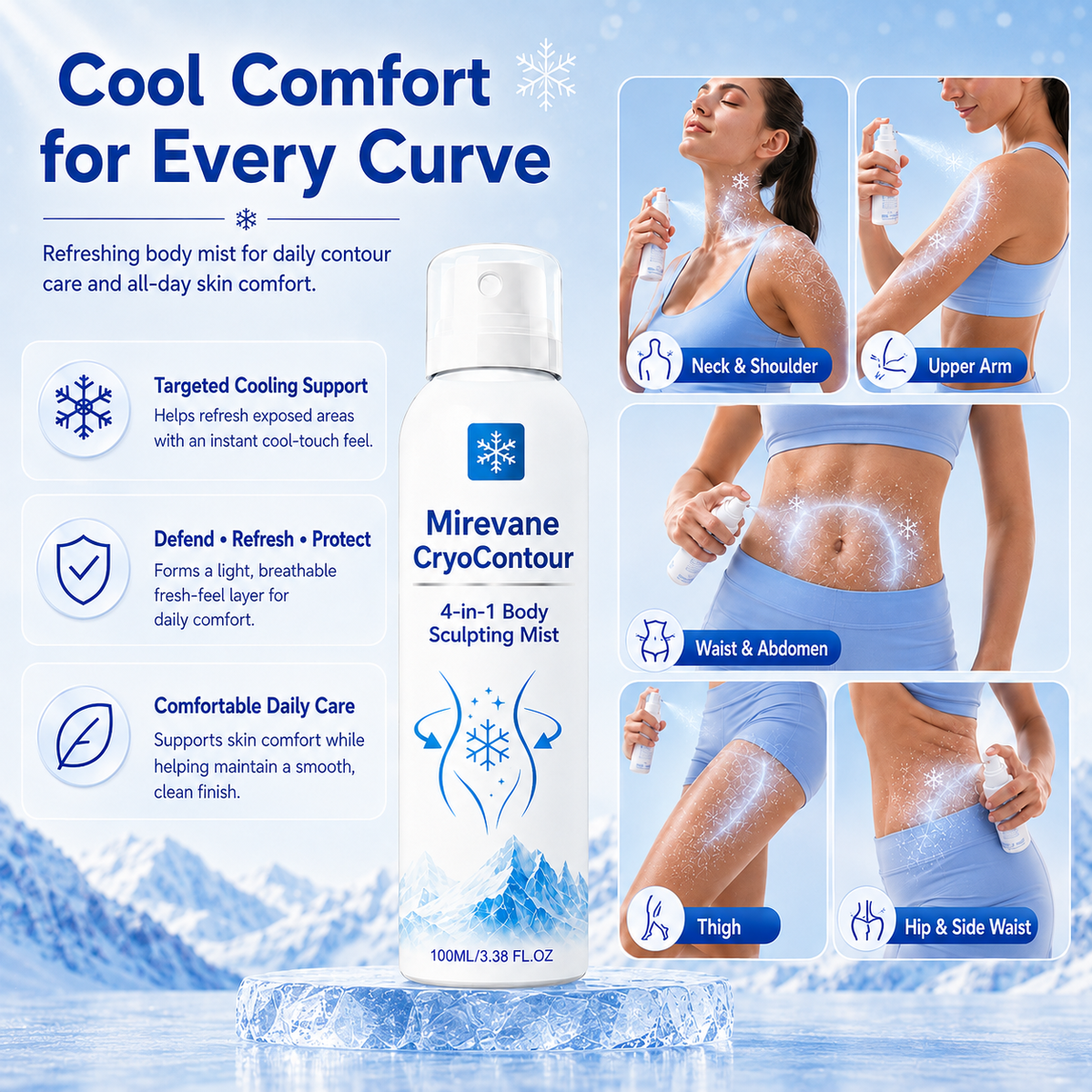 💥New Upgraded Version - Mirevane CryoContour 4-in-1 Body Sculpting Mist