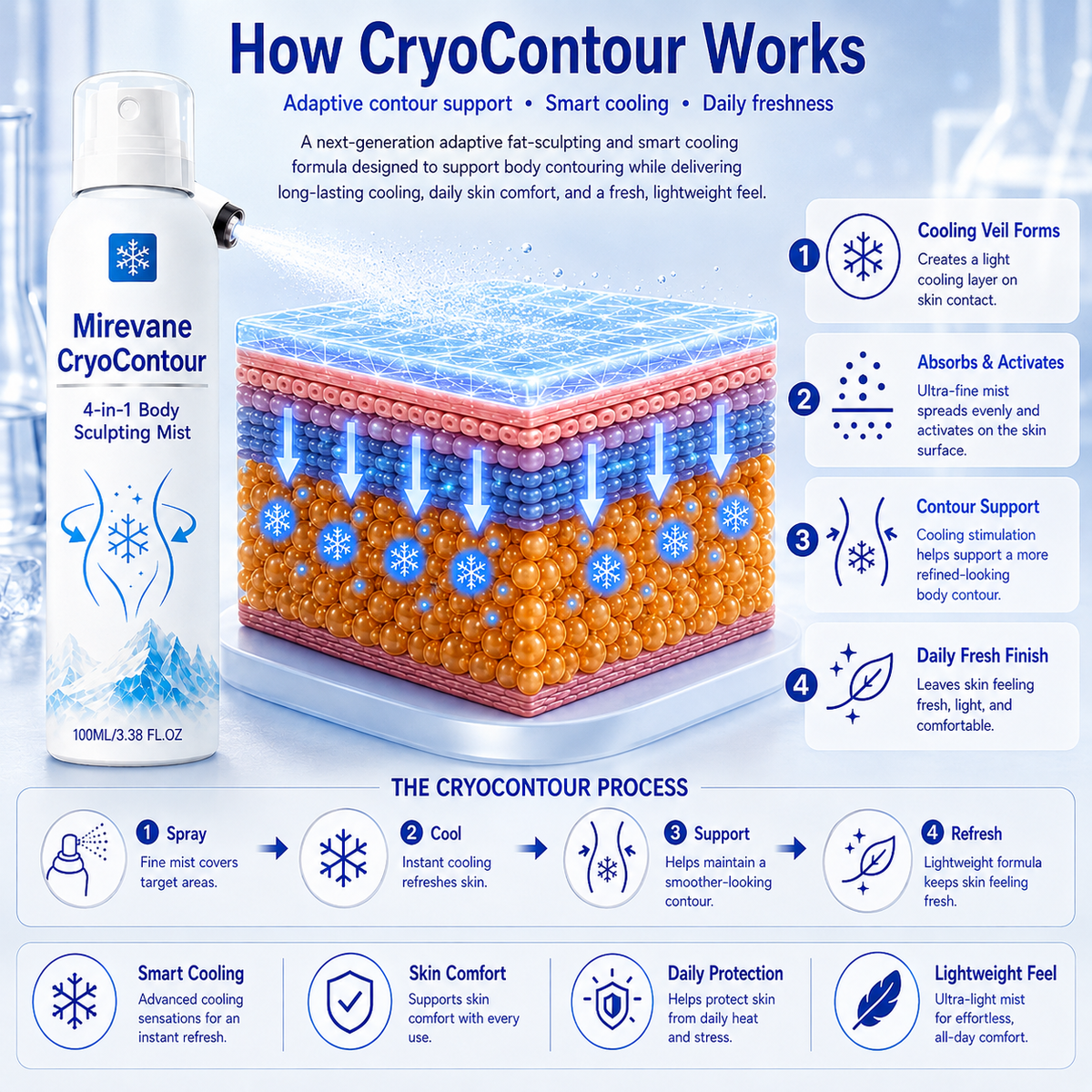 💥New Upgraded Version - Mirevane CryoContour 4-in-1 Body Sculpting Mist