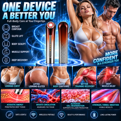 🔥ULTRASONIC SHOCK WAVE BODY REMODELING SYSTEM™——Enhances bust and lifts buttocks. Fuel Muscle Growth.Boost Circulation. Relieve Pain.