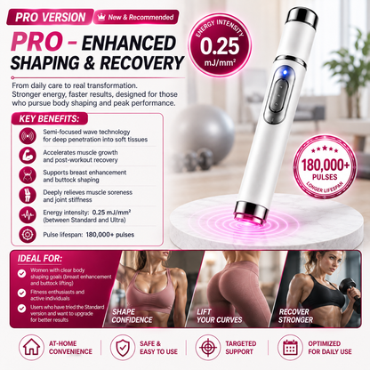 ULTRASONIC SHOCK WAVE BODY REMODELING SYSTEM™——Enhances bust and lifts buttocks. Fuel Muscle Growth.Boost Circulation. Relieve Pain.